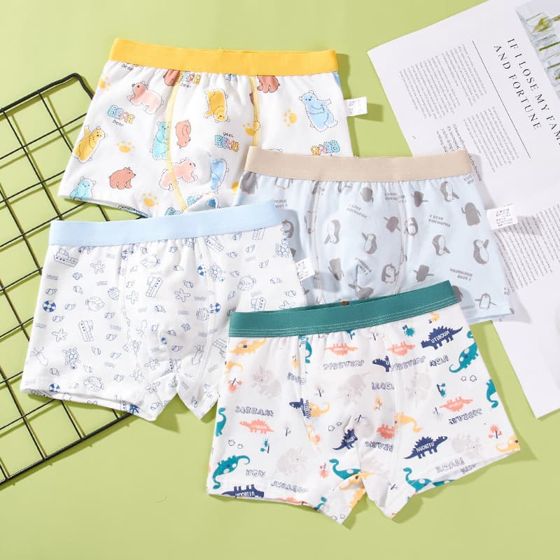 Kids Cotton Boxer Briefs Wholesale Non-Pinching A-Class Baby Underwear Shorts Boys Panties Drop Shipping