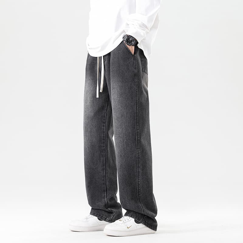 American jeans men's trendy straight-leg loose fashion workwear 2024 spring and autumn new youth popular trousers