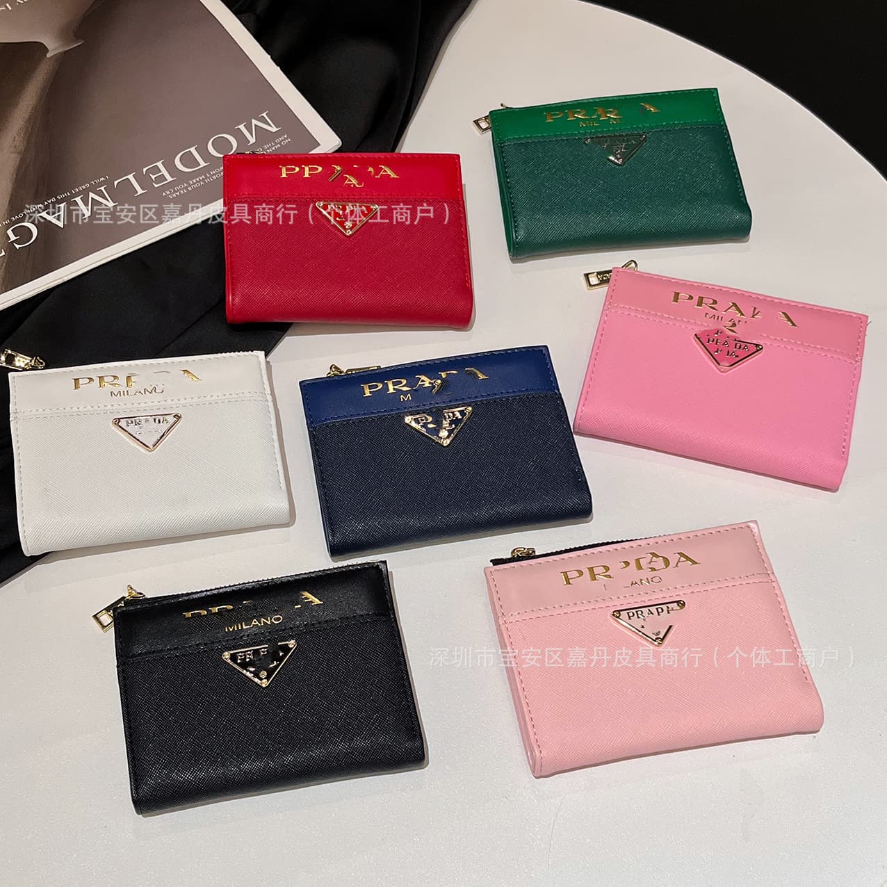 Trendy Coin Purse Solid Color Simple Mini Bag Multi-Card Slot Card Holder Card Case Mini Wallet Cross-Border Hot Seller