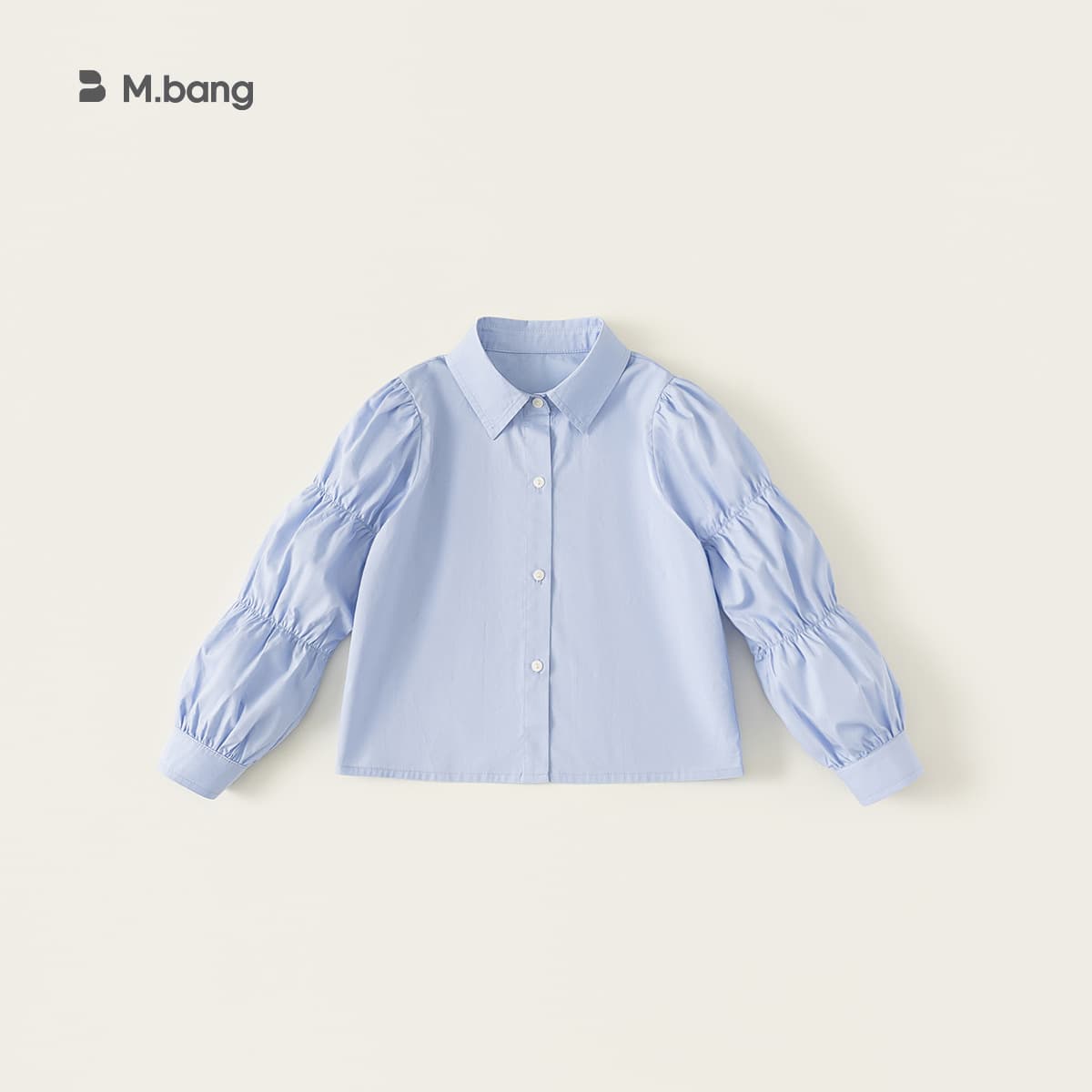 Youbao children's clothing girls solid color shirt 2026 spring and autumn new Korean style children's shirt girls long-sleeved lapel top