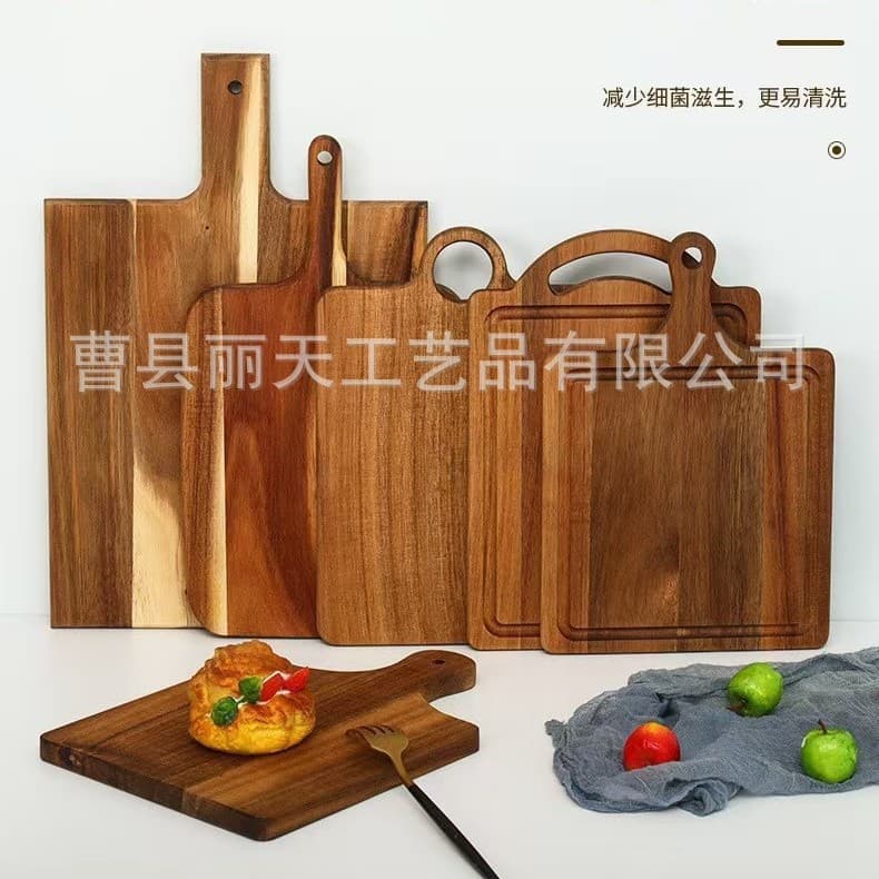 Cross-Border Acacia Wood Pizza Tray, Creative Household Pizza and Steak Plate, Western Restaurant Solid Wood Tray, In Stock