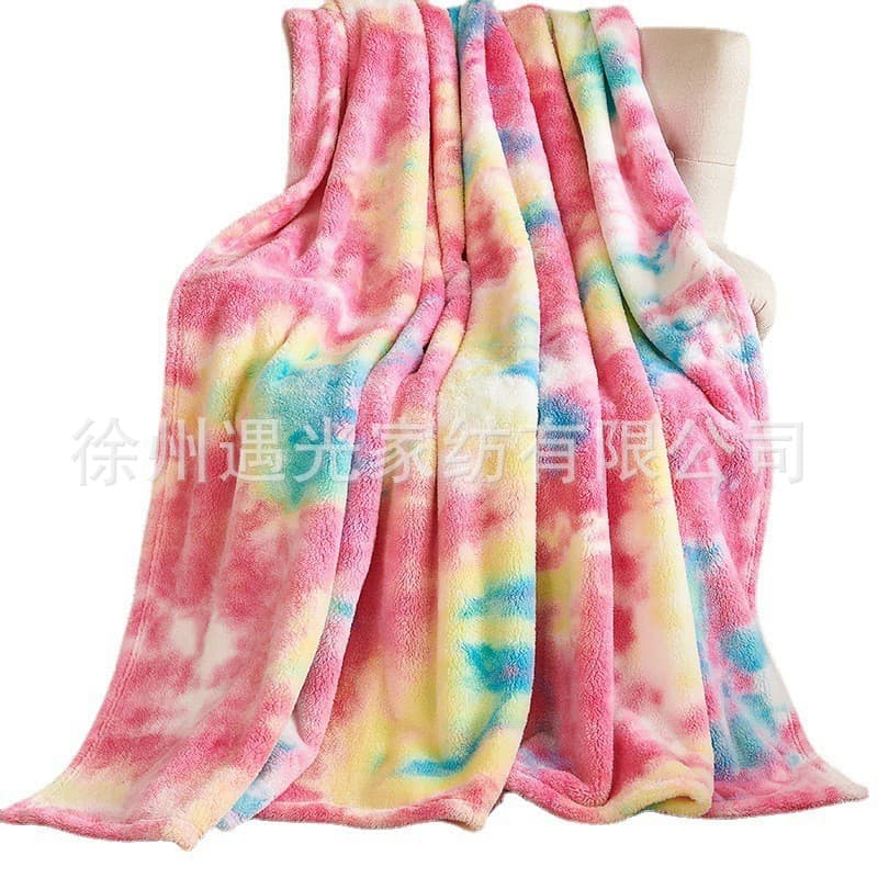 1 Tie-Dye Blanket Ultra Soft Fluffy Printed Throw Blanket for Bed, Sofa, Office Nap