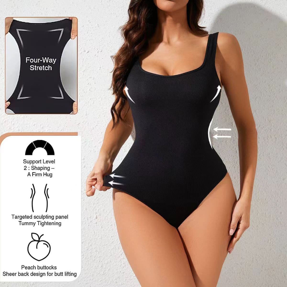 Cross-border European and American seamless wide shoulder bodysuit triangle panties plus-size open-crotch snap export waist cincher strong postpartum shaping garment
