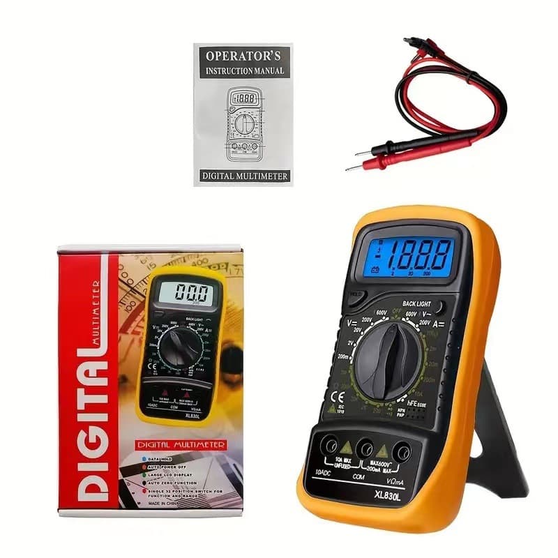 Digital Multimeter XL830L Portable High Precision Digital Display Universal Meter with Backlight Electrician Multifunction Instrument