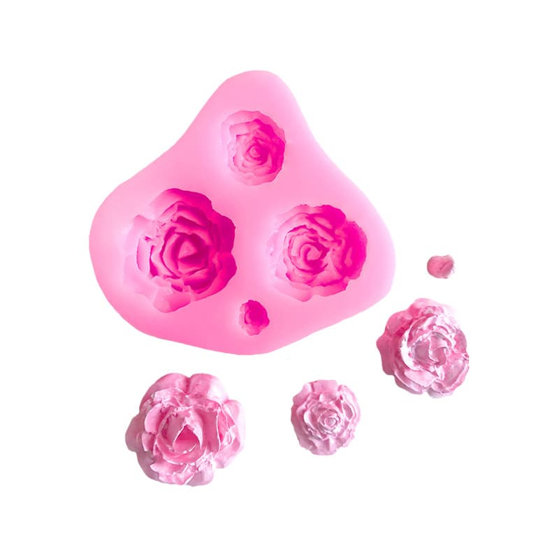 Four Roses Silicone Mold Candle Plaster Mold Silicone Mold Liquid Silicone Mold Decoration