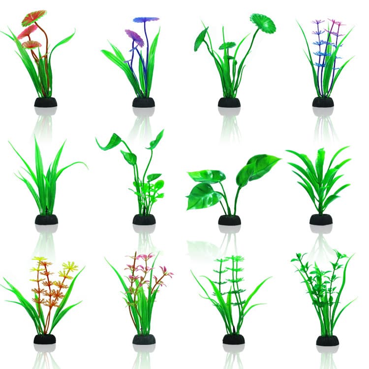 Aquarium Decoration Simulation Plastic Small Water Plants Water Landscape Decor 10cm Fake Grass Fake Flowers Green Plants Manufacturer