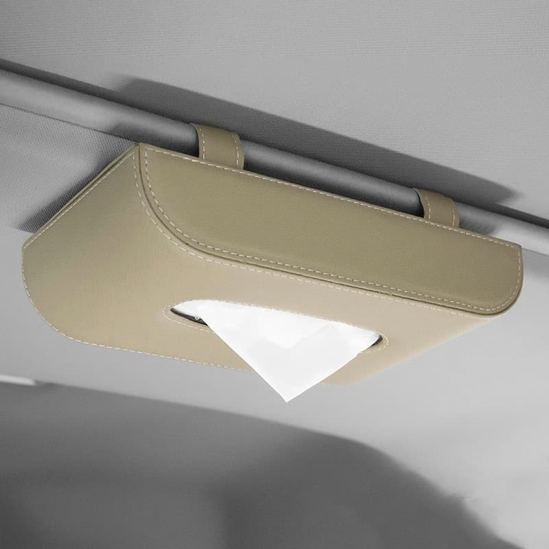 Cross-border Car Tissue Box, Vehicle Tissue Dispenser, Napkin Box, Car Sun Visor Hanging Tissue Box, Car Accessories