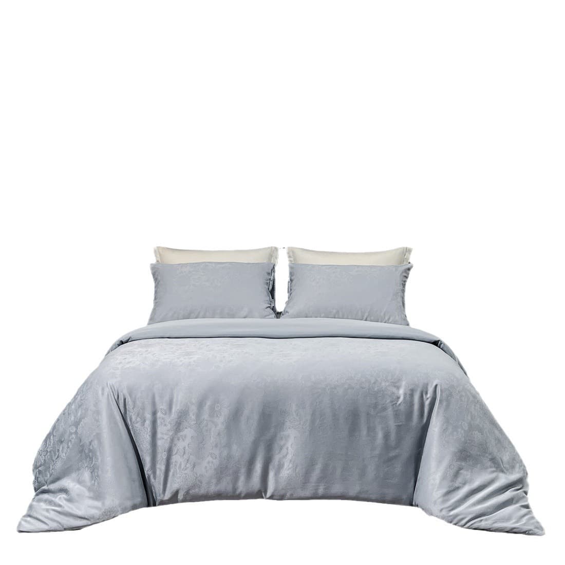 Water Ripple Bed Skirt Three-Piece Set Jacquard Satin Bedding Cross-border AliExpress Solid Color Luxury Sateen Three-Piece Set