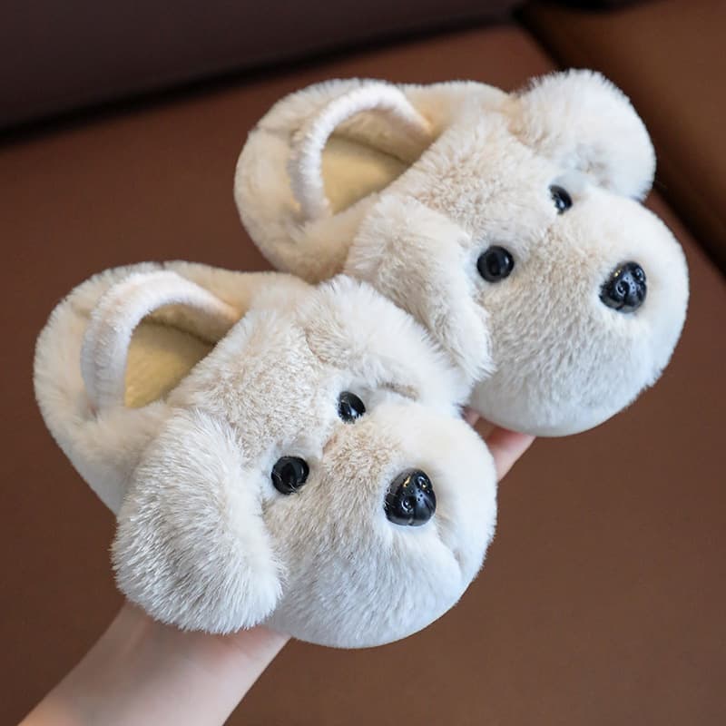 Children's cotton slippers for boys aged 1-3 and girls, warm and stylish with 3D cartoon designs for toddlers and young children.