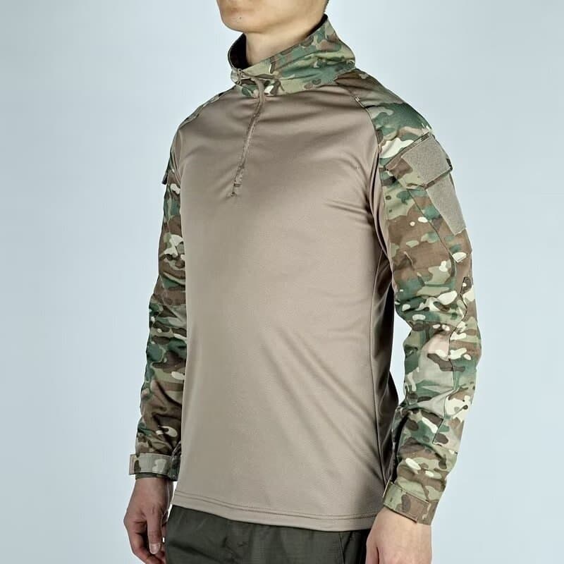 2026 Amazon Camouflage Men's Long Sleeve Top Versatile Tight Training Uniform Outdoor Fashion Trendy Wholesale In Stock