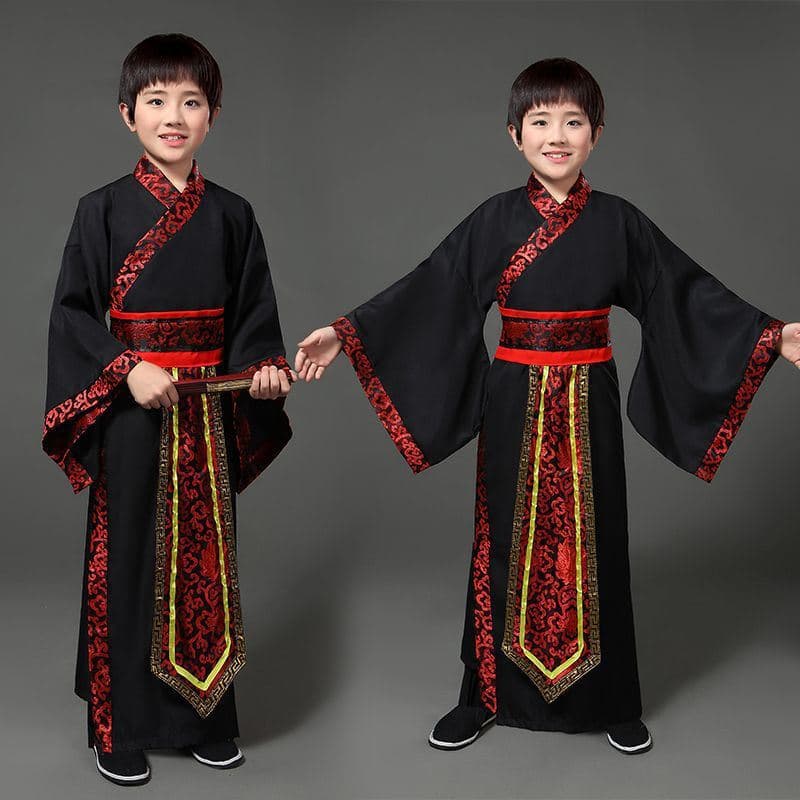 Zhou Dynasty Children's Ancient Chinese Maidservant Costume, Hanfu Palace Maid Dress, Ancient Servant Girl Performance Outfit