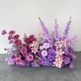 New Export Simulation Ground Flower Row Wedding Birthday Party Hotel Decoration Artificial Flower Row Guide