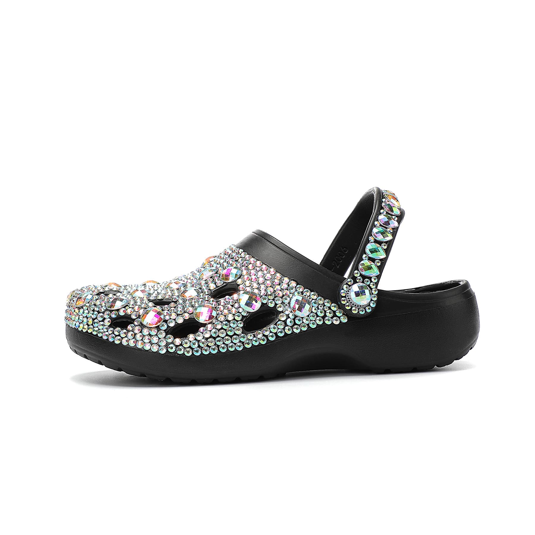 EVA New Minimalist Internet-Famous Perforated Shoes Women Summer New Hand-Set Rhinestone Export Sandals Drop Shipping