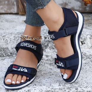 2025 Spring Summer New Women Shoes Foreign Trade Cross-Border Women Sandals Sports Open Toe Velcro Slippers