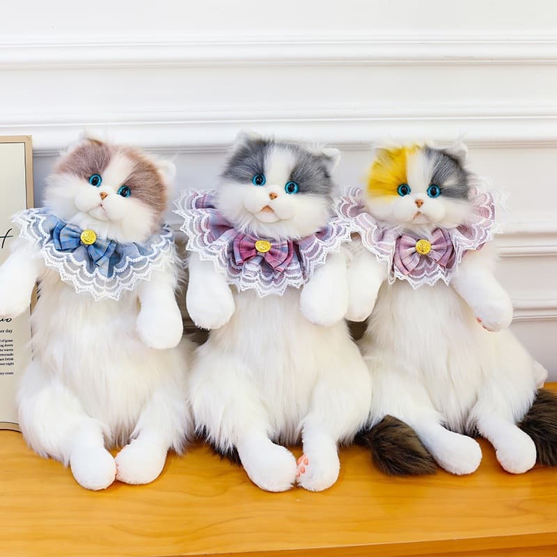 Xiaohongshu Same Style Cute Simulation Plush Cat Backpack Stuffed Animal Cat Doll Plush Comfort Doll Gift for Girls
