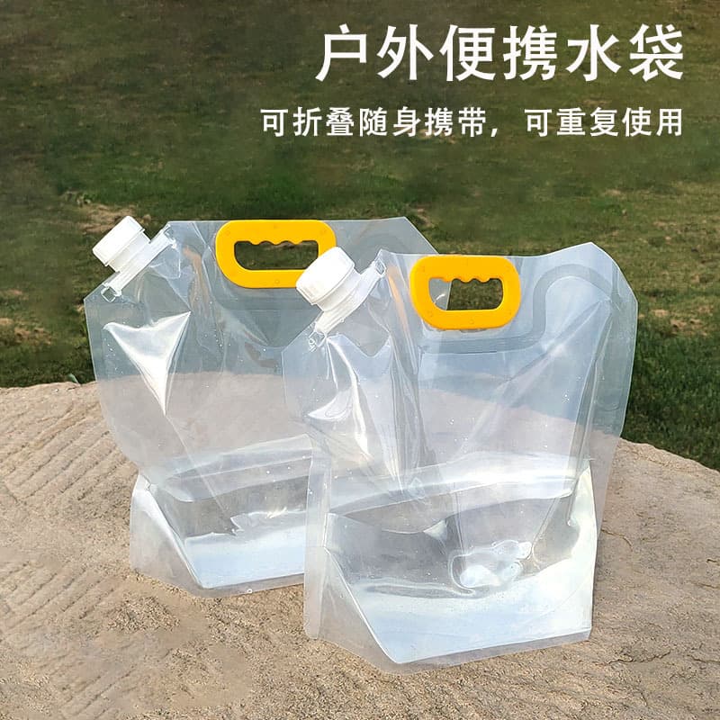 Outdoor Large Capacity Water Storage Bag for Camping, Travel, Hiking, Portable Collapsible Plastic Water Container