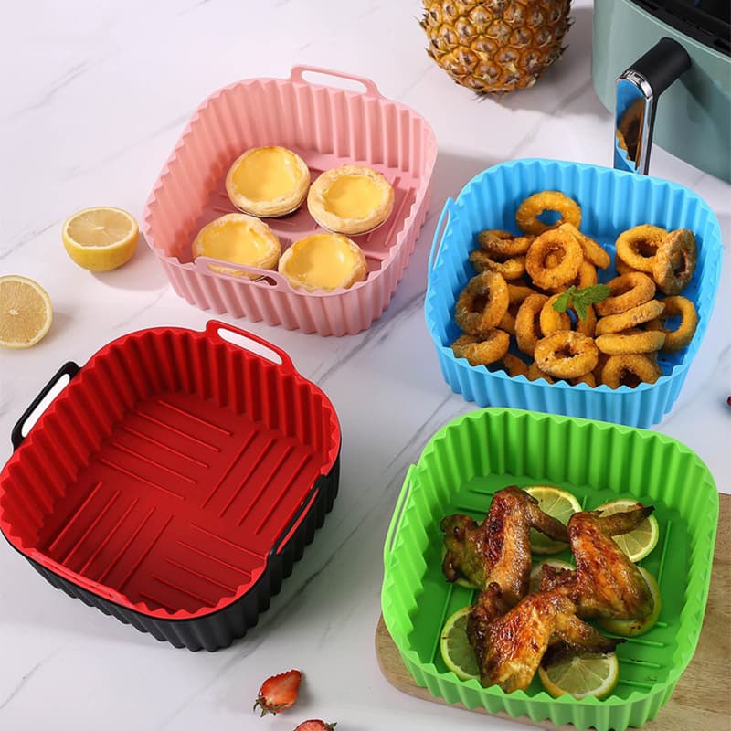 Cross-Border Best-Seller Air Fryer Mat, Food-Grade Silicone Baking Mat for Home Use, Wholesale