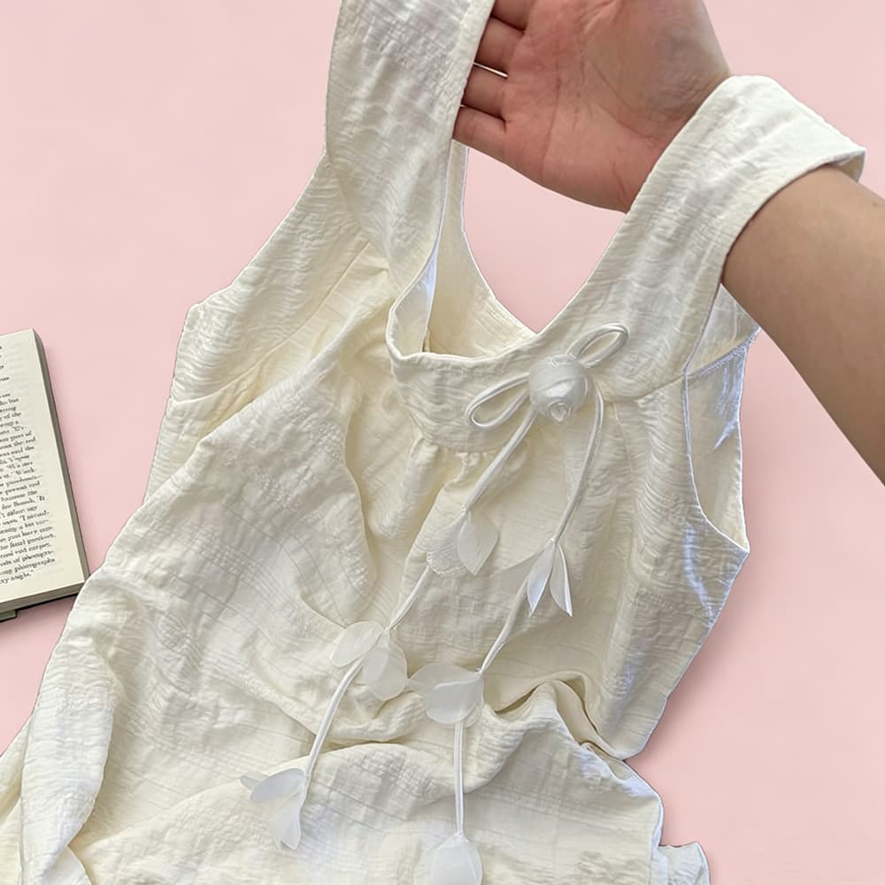 Summer Pajamas for Women Cloud Cotton with Built-in Pads Petite Sleep Dress Camisole Sexy Pure Desire Style Homewear Pyjamas