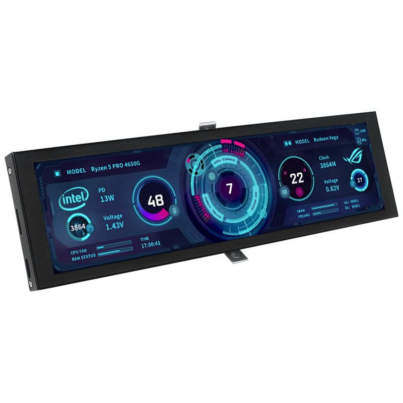8.8-inch Computer Case Secondary Screen Portable Bar Screen HDMI Monitoring Raspberry Pi Touch AIDA64 Display DIY