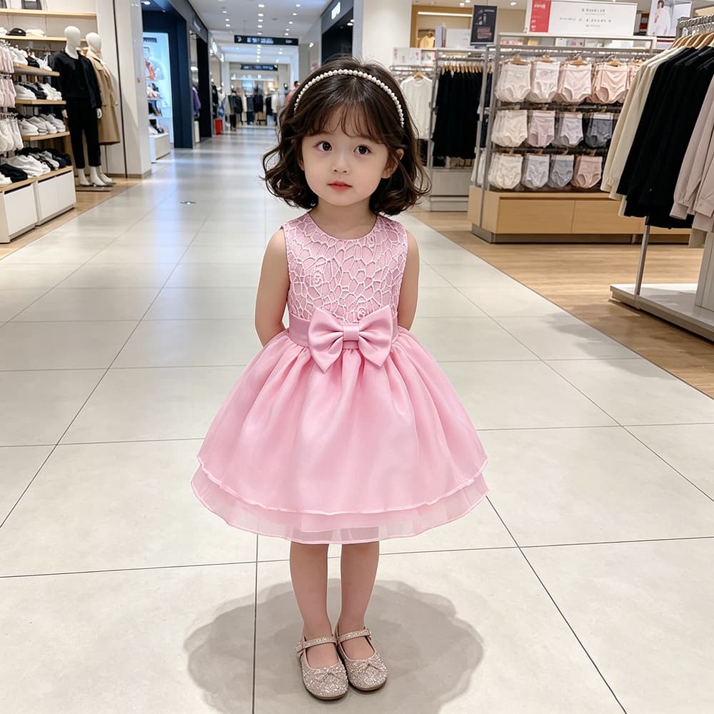 Children's clothing summer new European and American girl baby dress full moon 100th year old child gauze skirt princess dress