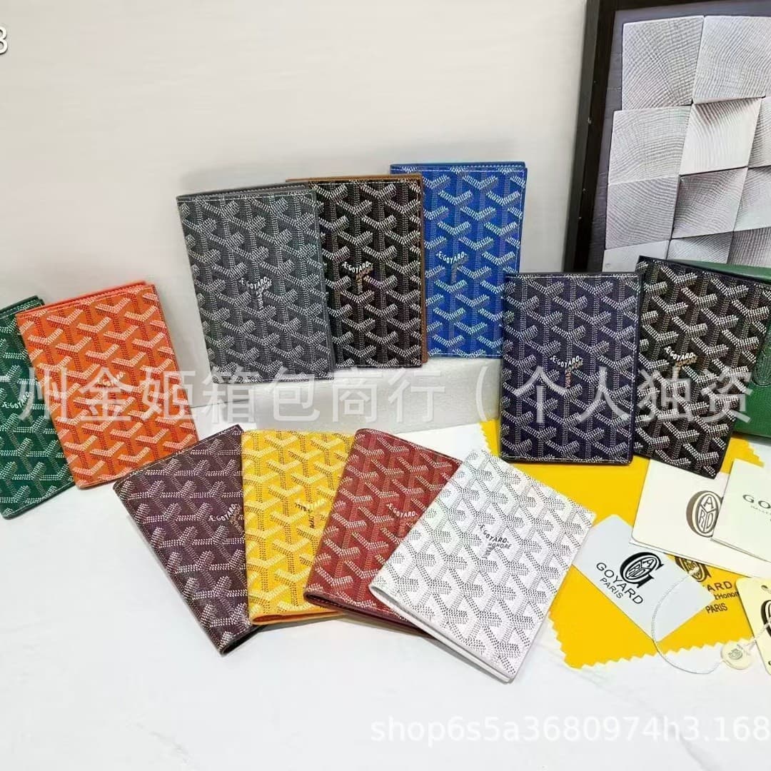 Classic Dogtooth Passport Holder ID Card Wallet Genuine Leather Multi-function Ticket Holder Wallet for Men and Women