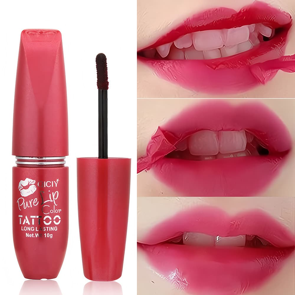 Cross-border trade peel-off lip gloss, four-color clear tinted lip stain, long-lasting color, non-fading, OEM custom processing