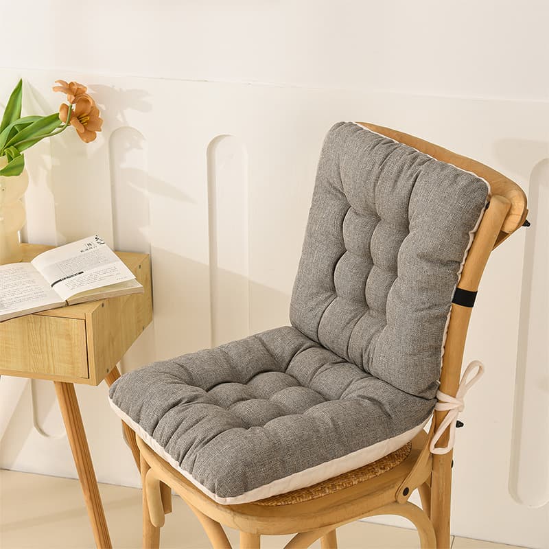 Cross-border Summer Cotton Linen Cushion Chair Pad All-Season Seat and Backrest Integrated Cushion, Long-Sitting Butt Pad, Window Sill Cushion