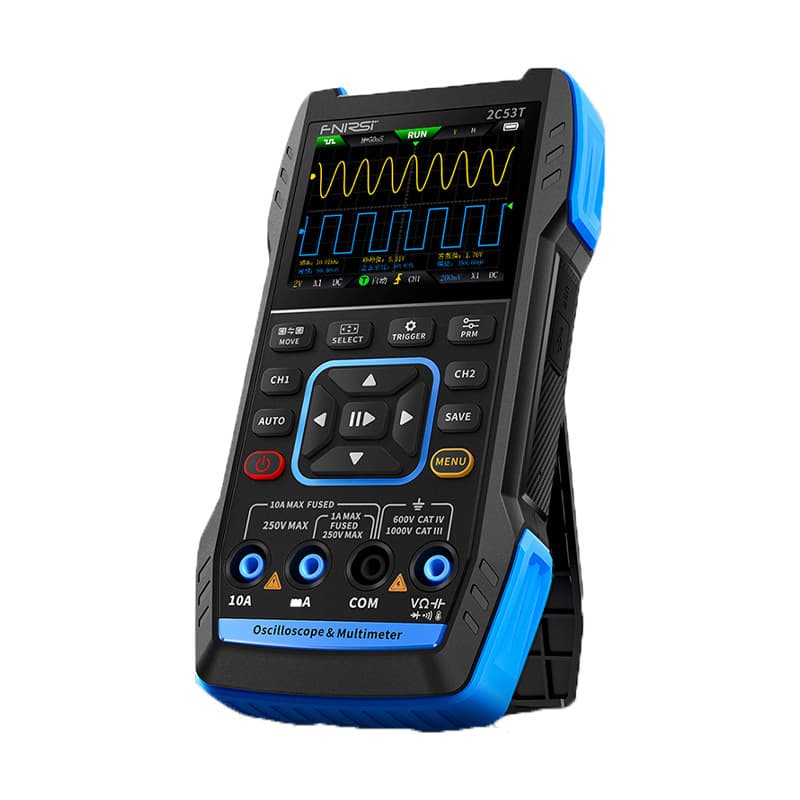 FNIRSI Digital Oscilloscope 2C53T Dual Channel Handheld Portable 3-in-1 Multifunction Multimeter