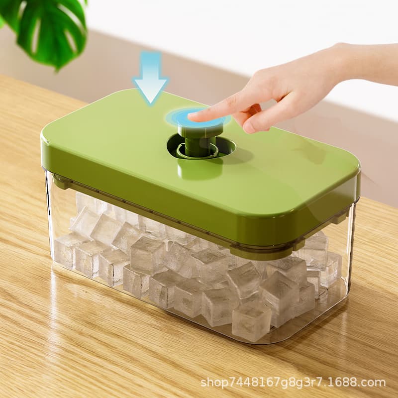 Ice Cube Mold DIY Freezing Tool Home Ice Cube Tray with Lid Square Grid Ice Making Set