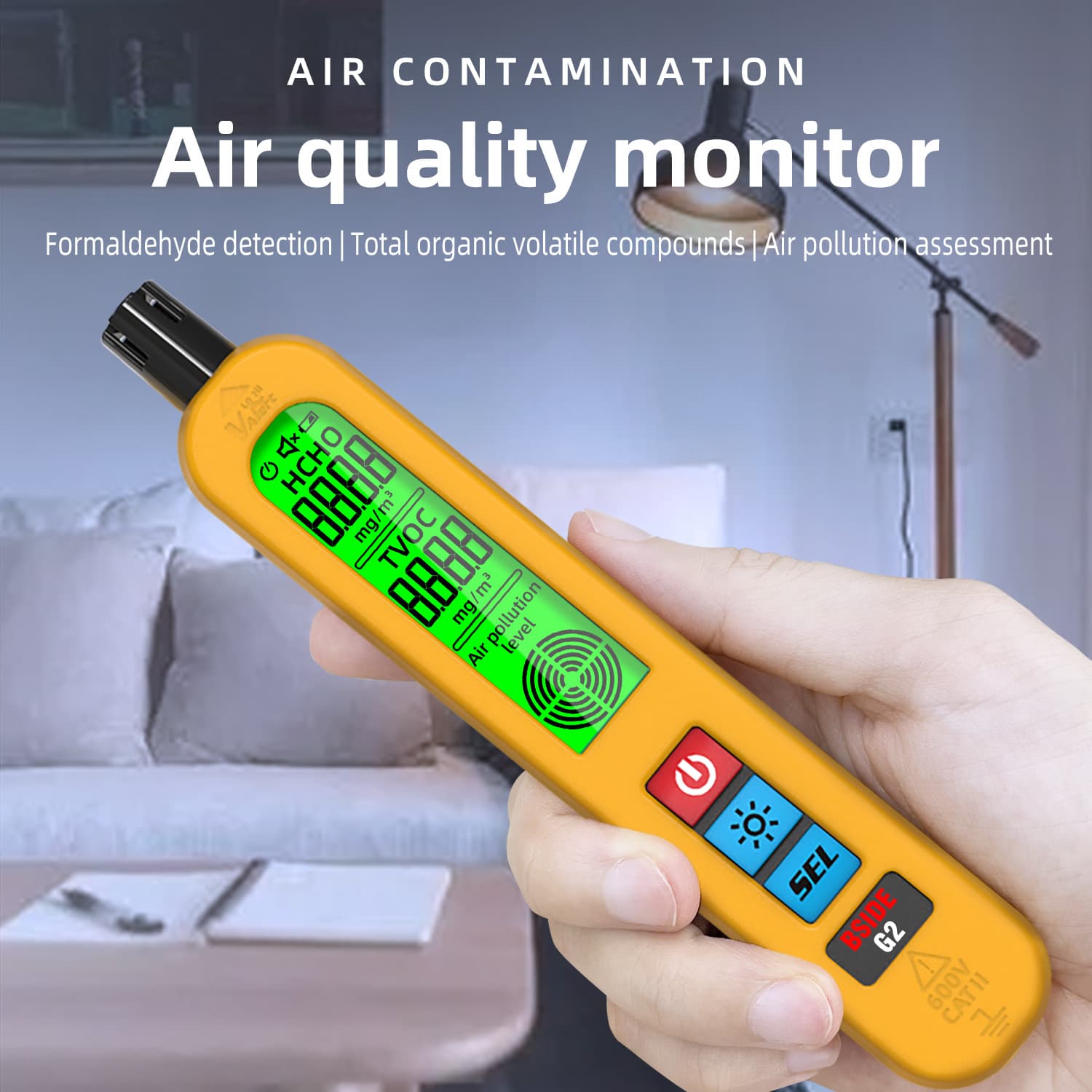 Portable Air Quality Detector BSIDE G2 Formaldehyde Testing Instrument Home Indoor Rechargeable Model G2 for Detecting Formaldehyde And TVOC