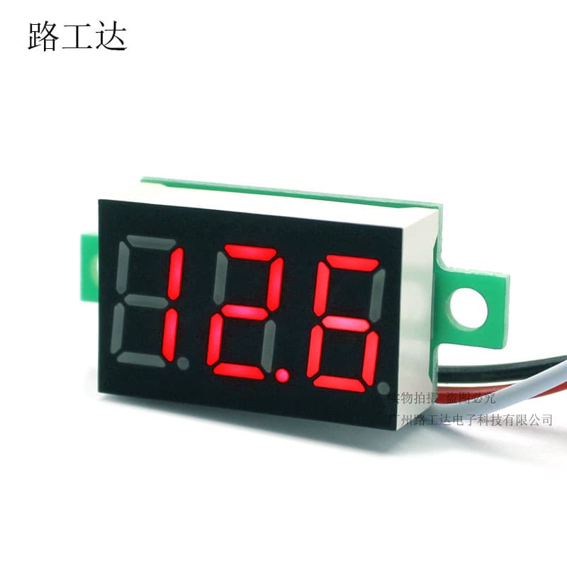 Three-Wire Digital Voltmeter 0.36 inch DC0~30V DC0~100V DC Voltage Display Battery Meter