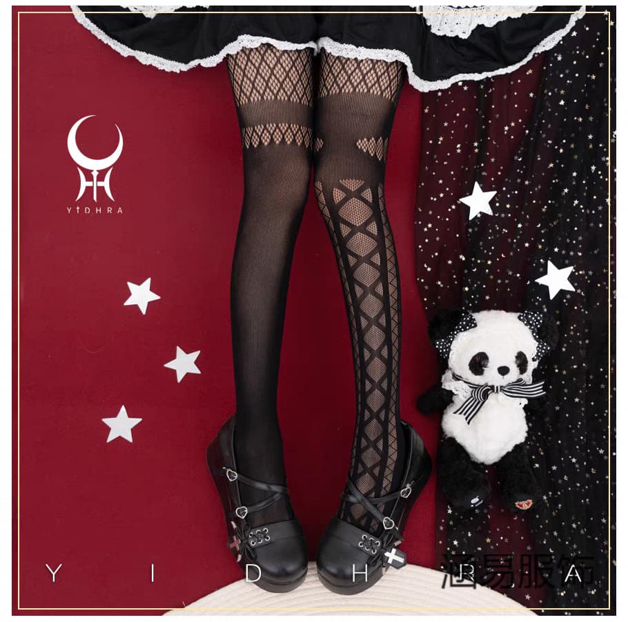 Dream Witch Original Lolita Tights Classic Halloween Gothic Dark Fishnet Pantyhose Stockings