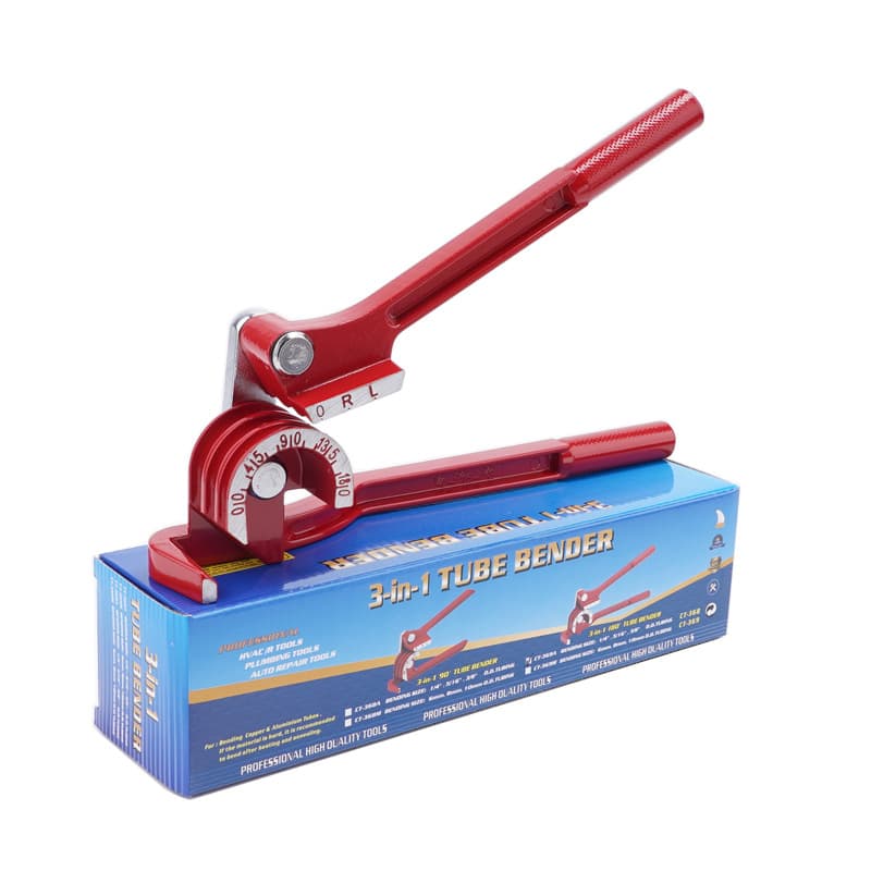 Manual Pipe Bender Three-Groove Bender for Air Conditioning Copper and Aluminum Pipes, Handheld Bender Capable of Bending 6mm, 8mm, 10mm Copper Pipes