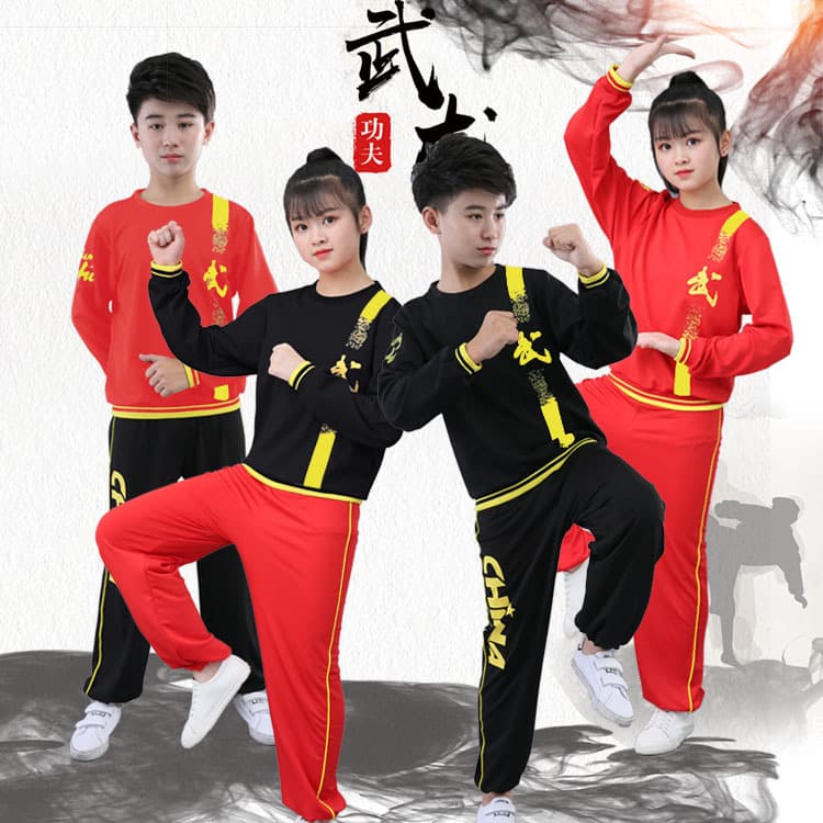 Children's Martial Arts Sanda Suit for Boys and Girls, Boxing Fighting Training Clothes, Long-Sleeve Practice Uniform for Autumn and Winter