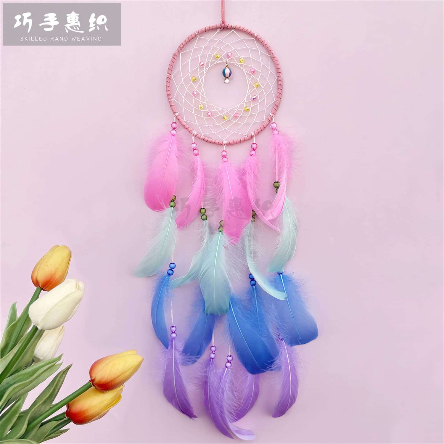 Vintage Forest Dreamcatcher Nordic Style Creative Home Decoration Hanging Ornament Indian Ins Style Children's Room Decor