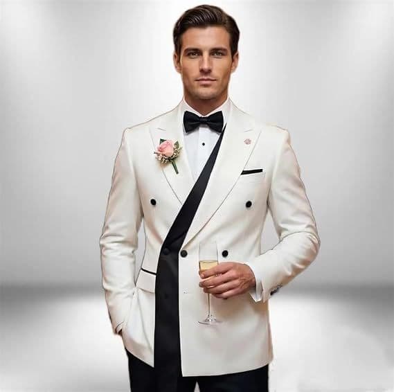 Amazon foreign trade business casual suit men's two-piece suit groom groomsmen wedding banquet color matching suit men's suit