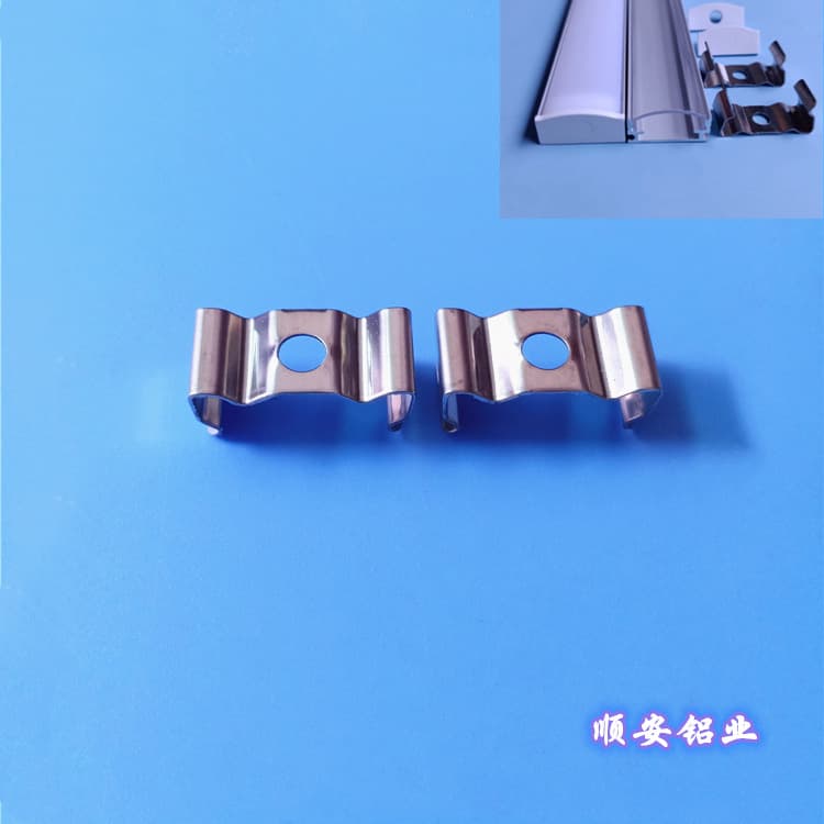 LED linear light housing kit, rigid light strip accessories, hardware clips, fixing clamps, stainless steel buckles, bulk stock available.