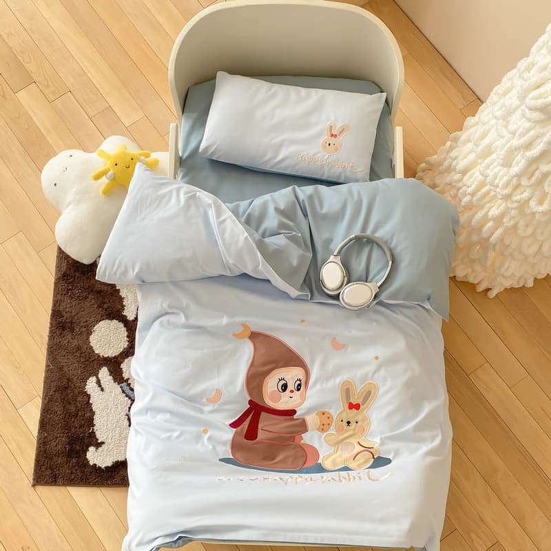 100s Australian cotton pure cotton kindergarten three-piece set a-type children's quilt cover four-piece set bedding set six-piece set for kindergarten nap