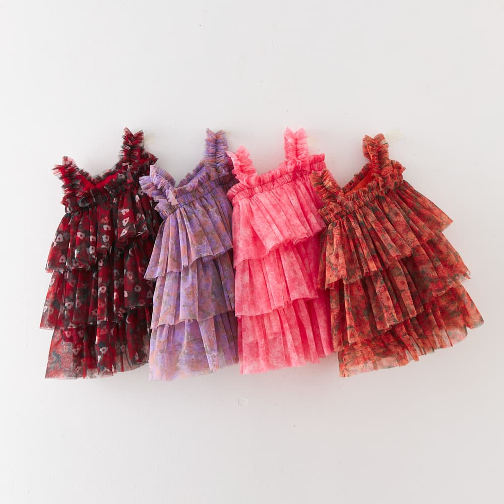 New Children's Cake Skirt Princess Girl Mesh Tutu Dance Skirt Birthday Baby Photography Dress Slip