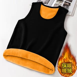 Factory Direct Autumn/Winter Base Layer Golden Fleece Vest Men's Thermal Underwear Vest Thickened Fleece Vest