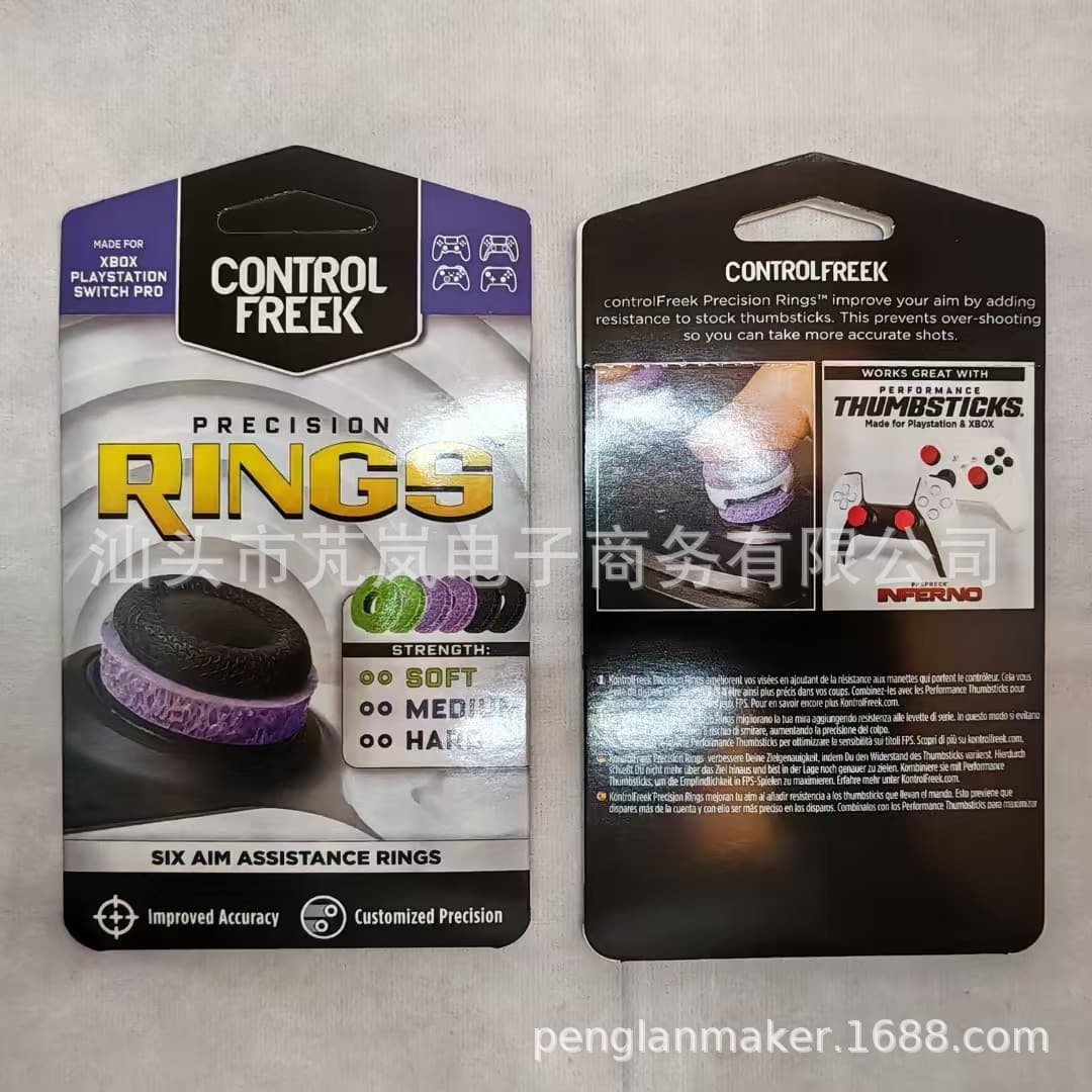 KONTROL FREAK Thumbstick Grips and Rings for PS4/PS5/XB Controller Six-Way Assist Ring PS5 Assist Ring