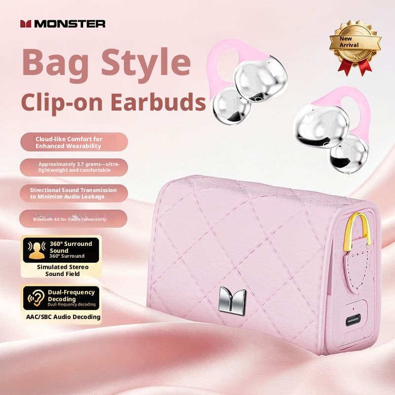 Mosheng AC739 wireless Bluetooth headset ear-clamp type high-value retro package high-definition sound quality sports low latency