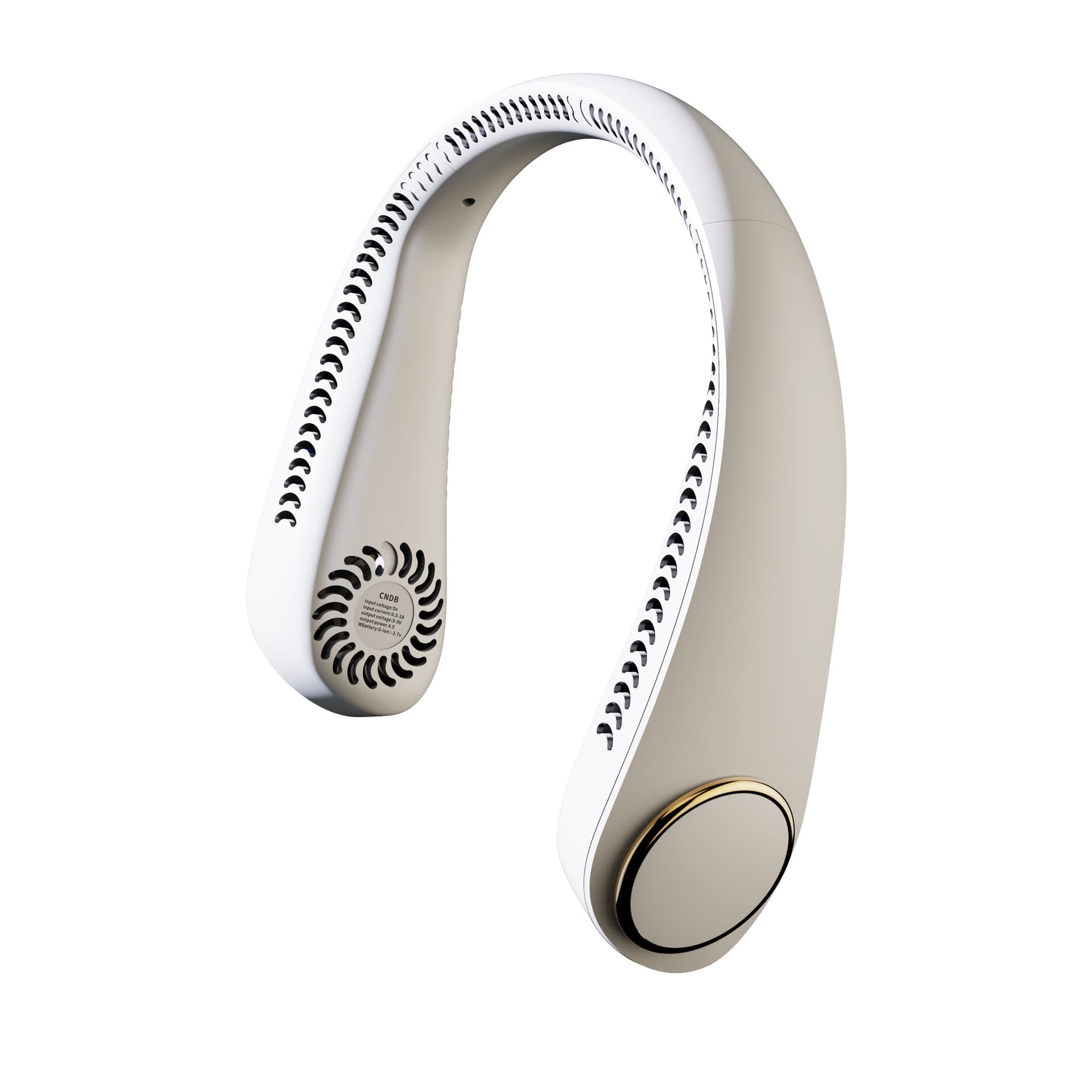 USB Bladeless Mini Fan Portable Wearable Neck Fan Silent Rechargeable Turbo Fan for Students