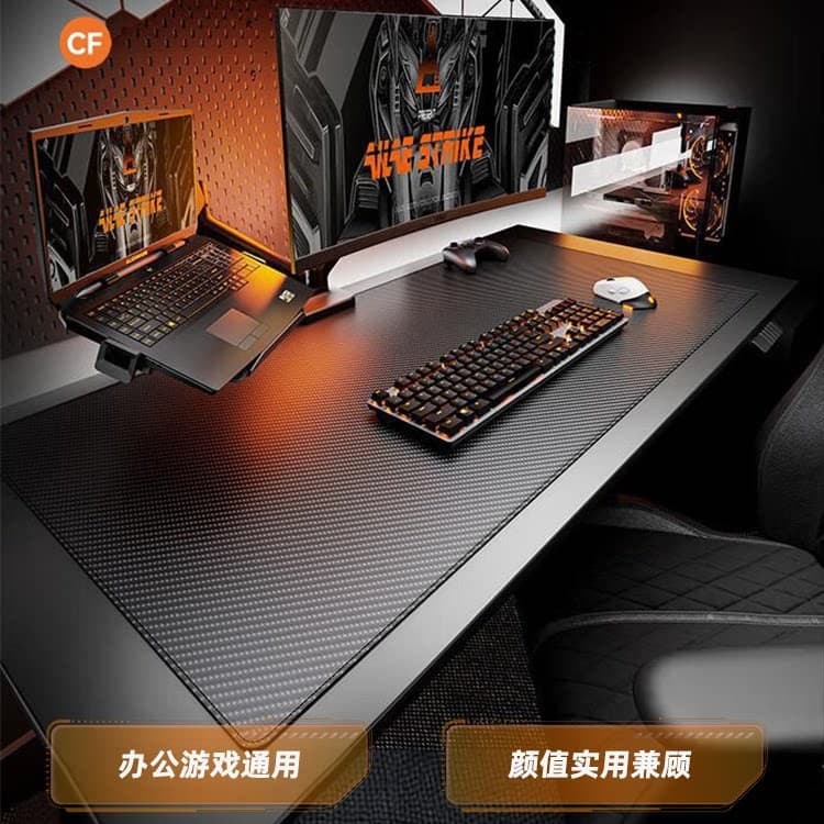 Carbon Fiber Pattern Large Mouse Pad Desk Mat for Gaming, Office, Computer Desktop Pad Keyboard Mat Table Cloth