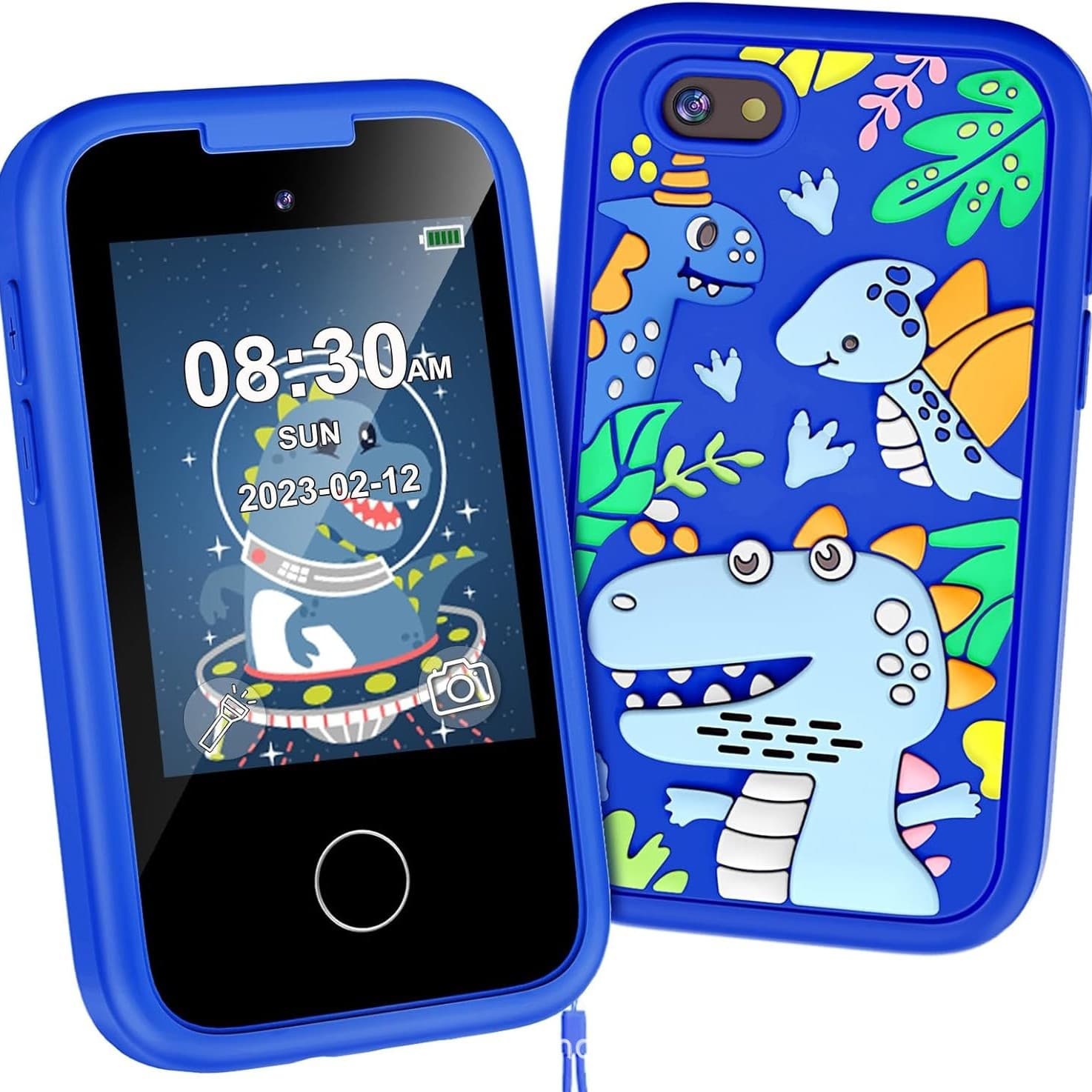 New private mold children's phone with 2.8-inch camera, high-definition photo and video recording, IPS touch screen unicorn design.