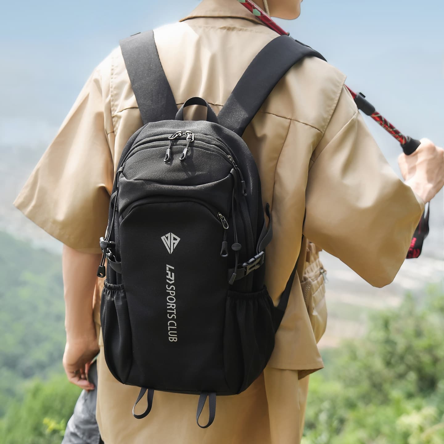 Large Capacity Outdoor Backpack, 2026 Summer New Unisex Double Shoulder Bag, Student Hiking Bag, Lightweight Mountaineering Backpack