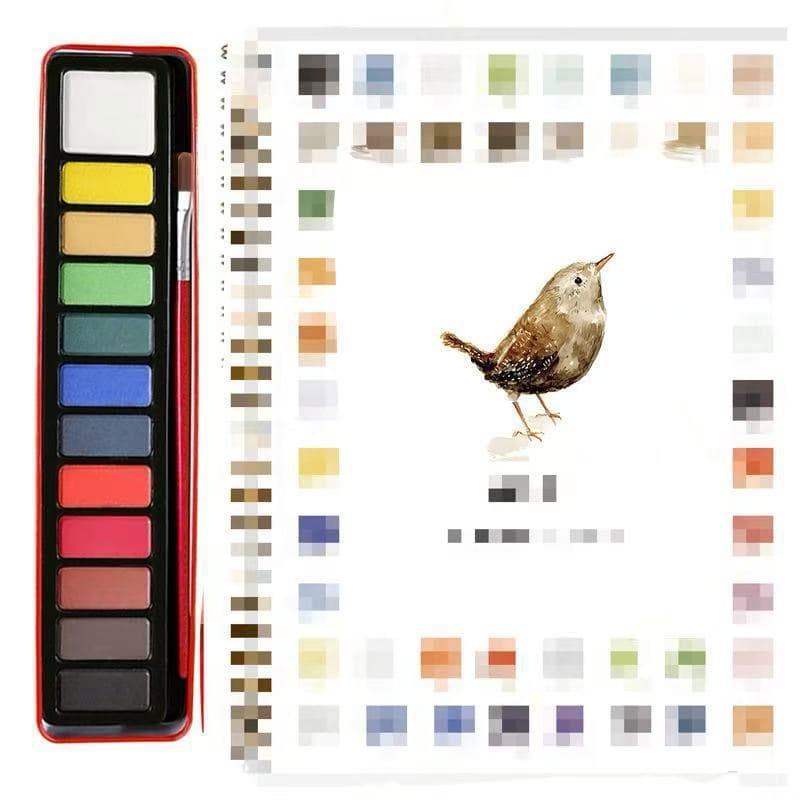 Cross-border hot selling watercolorworkbook watercolor special coloring book watercolor painting book with watercolor box