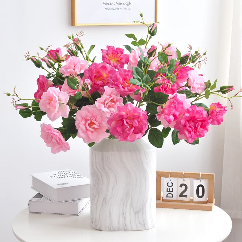Realistic Rose Simulation Flower with Wet Feel, High-End Home Decoration, Moisturizing Artificial Rose, Faux Flower