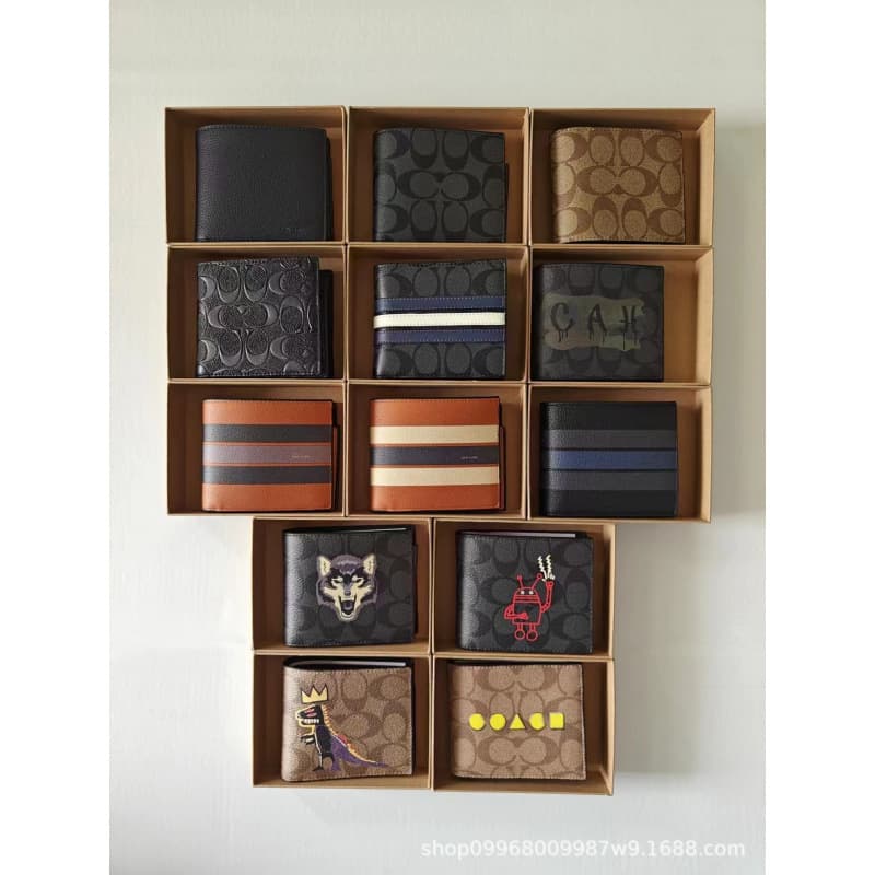 Cross-border foreign trade men's wallet casual retro PVC leather wallet men's short multi-card slot coin purse small card bag
