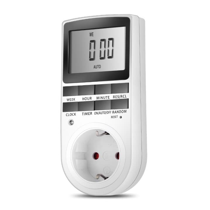 Factory Supply European Standard Large Screen Timer Switch Socket, Electronic Timer, Kitchen Socket